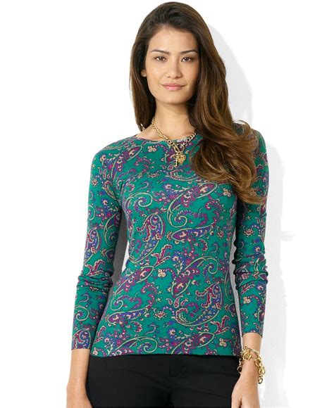 womens ralph lauren blouses|macy's women's lauren tops.